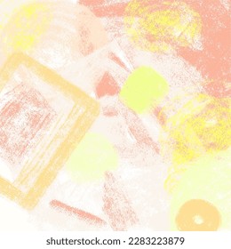 Abstract pastel background drawn with pencils and crayons.