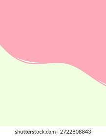 Abstractas fondo pastel con Formas onduladas suaves en colores rosa suave y verde claro. Diseño moderno minimalista ideal para branding, pósters, Anuncios, Fondos de pantalla, presentaciones, efectos visuales de moda y diseños gráficos contemporáneos.