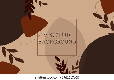 abstract pastel background with geometric shapes. leaves, flowers and fruits. banner for sales. spring, summer and autumn cover. patterns design