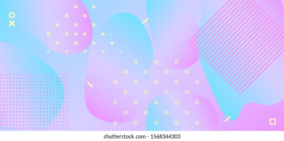 Abstract Pastel Background. Geometric Wave Cover. Pink Child Placard. Hipster Graphic Brochure. Memphis Pastel Poster. Minimal Funky Concept. Blue Vector Texture. Memphis Pastel Pattern. 