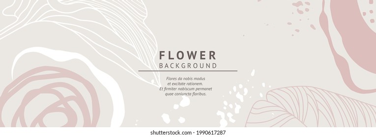 С abstracto reativo pastel   fondo con hojas de dibujo a mano, formas de color y texturas.Ilustración vectorial de moda para tarjetas de felicitación e invitaciones de boda, portada, banner, volante, fondo de pantalla de medios sociales