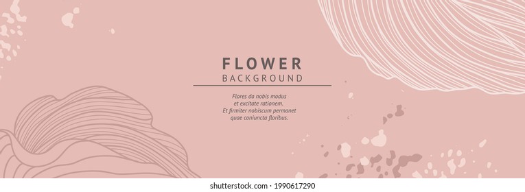 Сreative abstract pastel   background with hand draw leaves,colored shapes and textures.Trendy vector illustration for greeting cards and wedding invitations, cover,banner,flyer,social media wallpaper