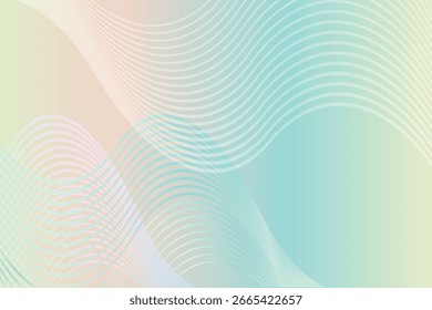 Abstractas fondo pastel con líneas suaves y fluidas y sutiles patrones ondulados en un suave degradado de colores.