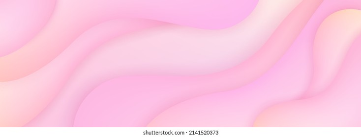 Abstract pastel background with soft light waves, trendy bright colors. Cover design for cosmetic, feminine modern art.