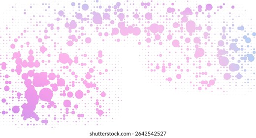 Abstract pastel background with soft pink and purple gradient bubbles forming a gentle and airy design. Ideal for modern, feminine, or dreamy-themed visuals.