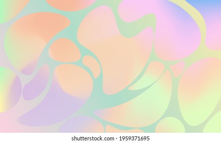 Abstract pastel background with twisted bubbles texture. Tie dye colorful print. Vector illustration.