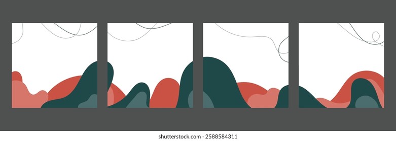 Abstract Pastel Backgrounds vector set