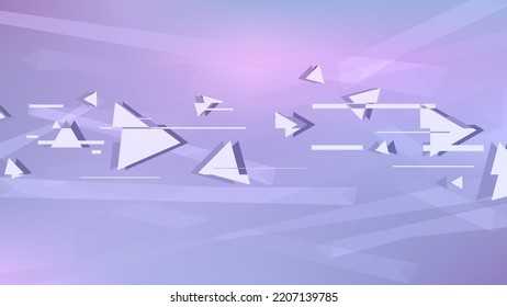 Abstract Pastel Blended Gradient Background with Glitched Monotone Triangle (Blue and Purple)