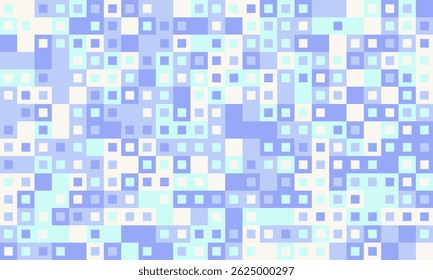 Abstract pastel blue square pixel pattern.  Perfect for website backgrounds, presentations, tech designs, and modern branding.  Evokes feelings of calm, technology, and data visualization.