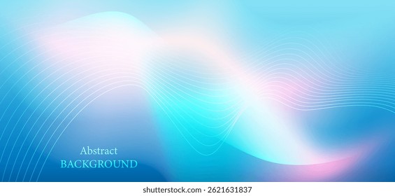 Abstract pastel blue and white background gives a sense of movement and freshness. It is suitable as a background for works that require brightness, eye comfort, or to emphasize nature.