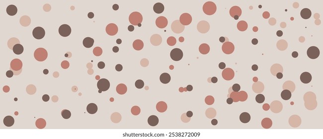 Abstract pastel brown polka dot background, sweet style scene, gift wrapping paper texture, display product, chocolate, bakery.