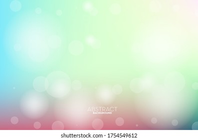 abstract pastel with bubbles bokeh mesh gradient background or wallpaper, vector eps