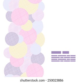 Abstract pastel circles background with textile texture