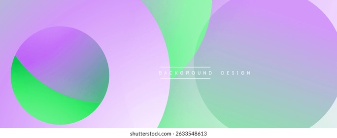 Abstract pastel circles overlap, creating soft gradients. Background features light text background design. Minimalist, modern aesthetic.