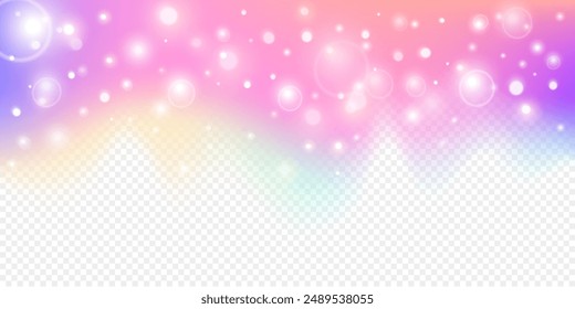 Abstract Pastel Cloud on Transparent Background. Translucent Sweet Wallpaper.