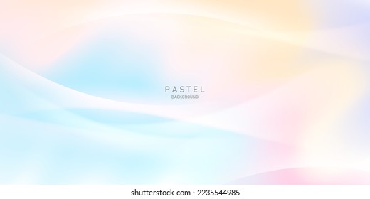 Abstract pastel color background design soft template vector illustration