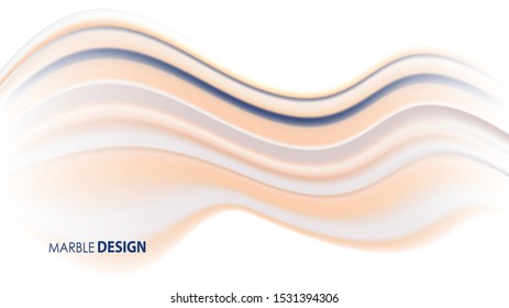 Abstract Pastel Color Background. Wave Liquid Shapes on White Background. Monochrome Wavy Fluid Shapes. Trendy Digital Background. Vector Illustration EPS10