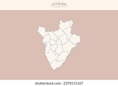 Abstract  Pastel color of Burundi map vector.