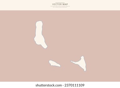 Abstract  Pastel color of Comoros map vector.