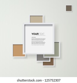 Abstract pastel color frames design vector background for your text