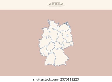 Abstract  Pastel color of Germany map vector.