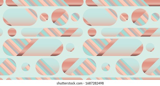 Abstract pastel color long oval geometric seamless pattern for background, fabric, textile, wrap, surface, web and print design. Elegant tender unisex tile rapport.