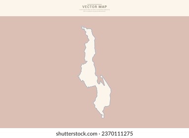 Abstrakte Pastellfarbe des Malawi-Kartenvektors.