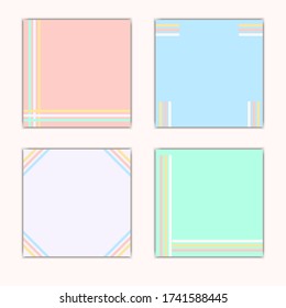 Abstract pastel color set for background 