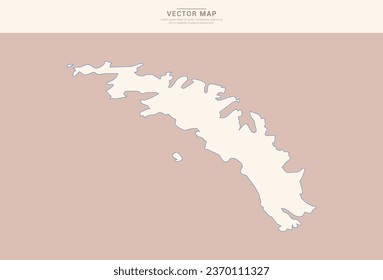 Abstract  Pastel color of South Georgia map vector.