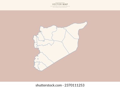 Abstract  Pastel color of Syria map vector.