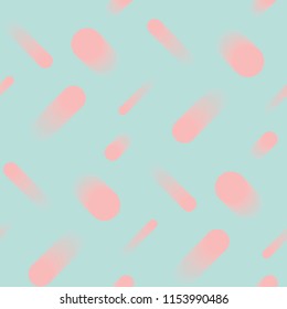 Abstract pastel color tone geometric pattern background. Pastel pink shape on mint backdrop. Seamless vector