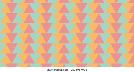 Abstract pastel color tone geometric triangle patterns background. Triangle seamless pattern. Colored rhombus patter. Vector illustration