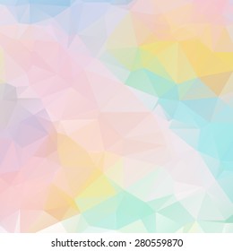 Abstract pastel color triangle shape background vector illustration