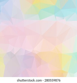 Abstract pastel color triangle shape background vector illustration