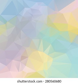Abstract pastel color triangle shape background vector illustration