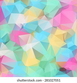 Abstract pastel color triangle shape background vector illustration