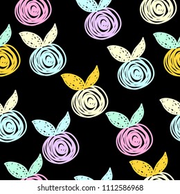 Abstract pastel colored seamless pattern. Modern swatch paint for birthday card, kids party invitation, wallpaper, holiday wrapping paper, shop sale poster, bag print, t shirt, workshop advertising.