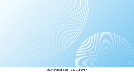 Abstract pastel colorful blue and white gradations. Circle effect style geometric backdrop illustration abstract simple