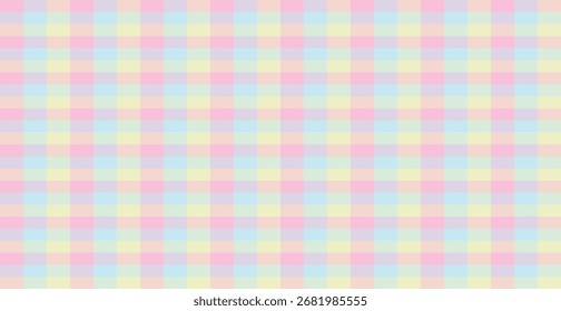 Abstract Pastel Colorful Gingham Pattern Background. Wallpaper. Banner. Vector Illustration