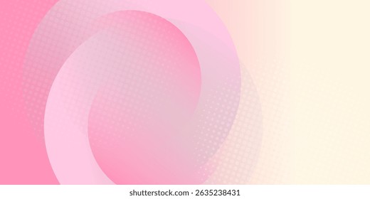 Abstract pastel colorful pink and yellow gradations. Circle effect style geometric abstract background simple