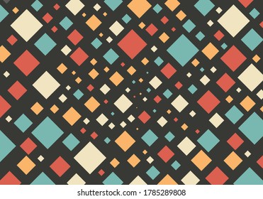 Abstract pastel colorful square geometric pattern background. Retro and classic concept. You can use for cover brochure template, poster, banner web, flyer, print ad, etc. Vector illustration