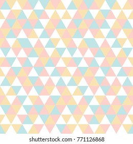 Abstract pastel colorful triangle pattern vector background