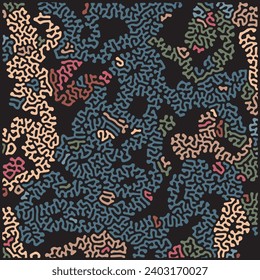 ABSTRACT PASTEL COLORFUL TURING PATTERN DESIGN DARK BAKGROUND VECTOR GOOD FOR WALLPAPER, COVER,POSTER 