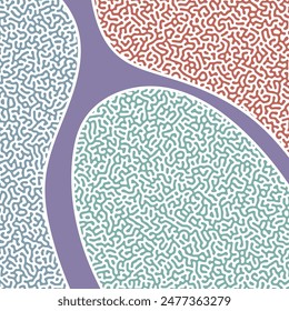 ABSTRACT PASTEL COLORFUL TURING PATTERN ROUGH DESIGN REACTION DIFFUSION BACKGROUND VECTOR GOOD FOR WALLPAPER, COVER,POSTER 