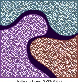 ABSTRACT PASTEL COLORFUL TURING PATTERN ROUGH DESIGN REACTION DIFFUSION DARK BACKGROUND VECTOR GOOD FOR WALLPAPER, COVER,POSTER 
