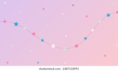 Abstract pastel colors star pattern pink background. Vector graphic illustrator.