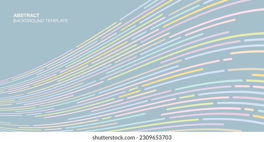 Abstract pastel colors wave vector illustration background template.