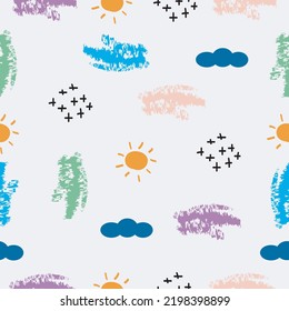 Abstract pastel cute element seamless pattern background
