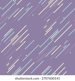 Abstrakte pastelldiagonale Linien auf stumpfem violettem Hintergrund schaffen ein dynamisches, modernes Muster.