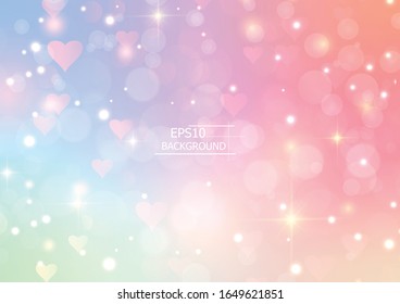 Abstract pastel fantasy colorful bokeh blurred background Eps10 vector